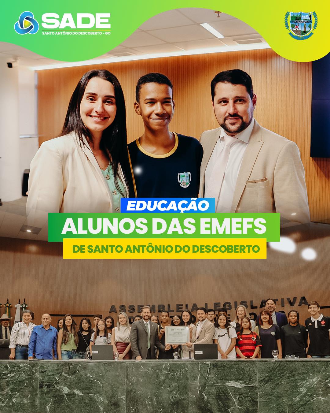 Estudantes tem a oportunidade de conhecer as instalações da Assembleia e entender de perto o funcionamento do Poder Legislativo.